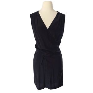All Saints black navy wrap dress size 0